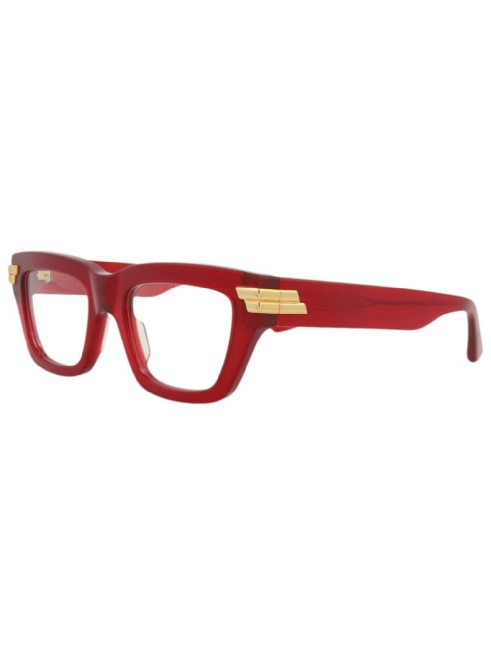 New Bottega Veneta Women's Eyeglasses Square Rectangle Acetate Frame Burgundy